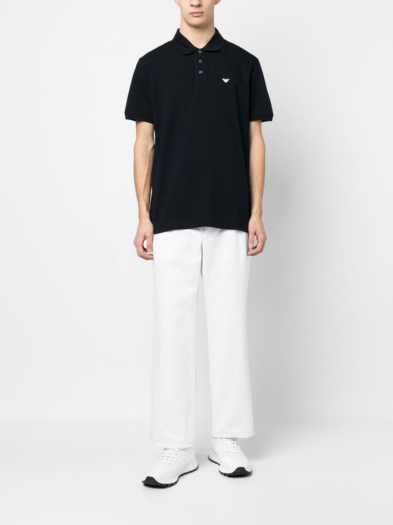 Emporio Armani logo-embroidered polo shirt