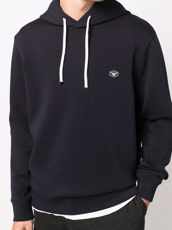 Emporio Armani long-sleeved Logo Patch Hoodie