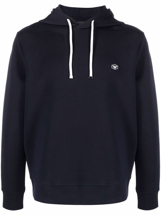 Emporio Armani long-sleeved Logo Patch Hoodie