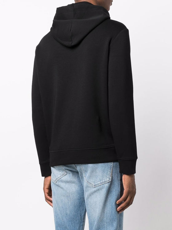 Emporio Armani Hooded sweatshirt with micro logo patch
