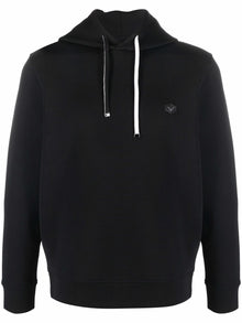  Emporio Armani Hooded sweatshirt with micro logo patch