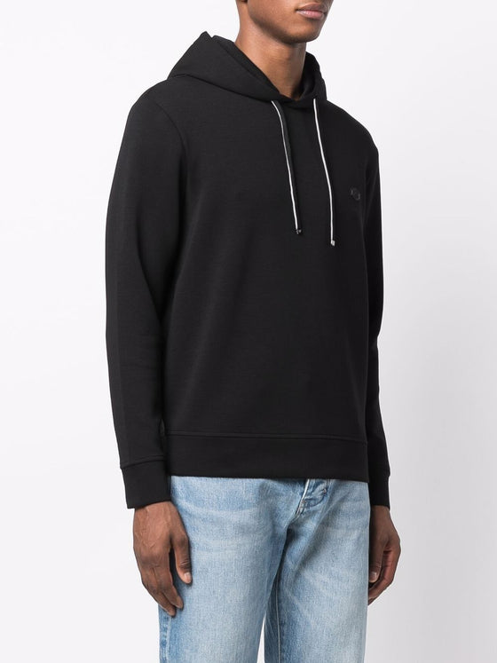 Emporio Armani Hooded sweatshirt with micro logo patch