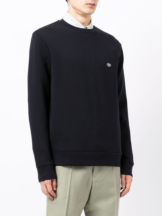 Emporio Armani Crew-neck sweatshirt with micro logo