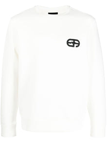  Emporio Armani Double-jersey sweatshirt with embossed embroidered EA logo