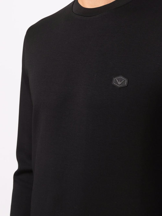 Emporio Armani logo-patch crew-neck Sweatshirt