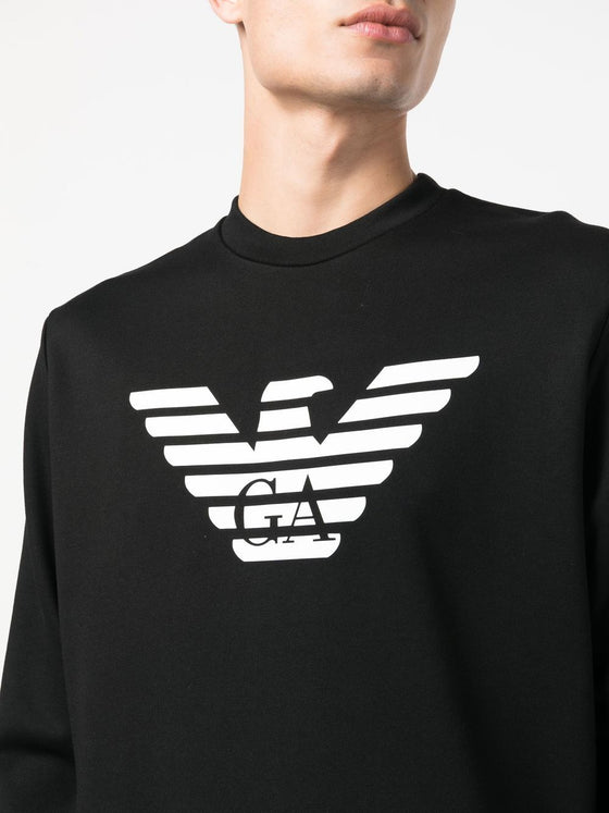 Emporio Armani Modal-blend sweatshirt with logo print