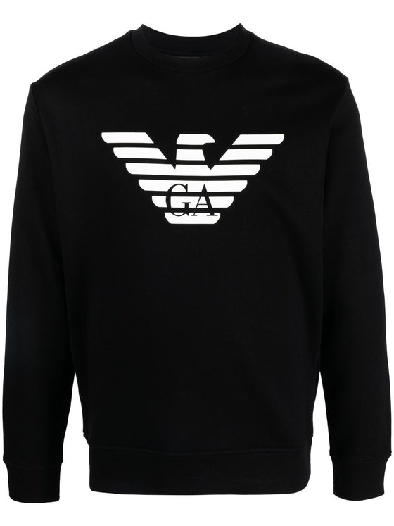 Emporio Armani Modal-blend sweatshirt with logo print