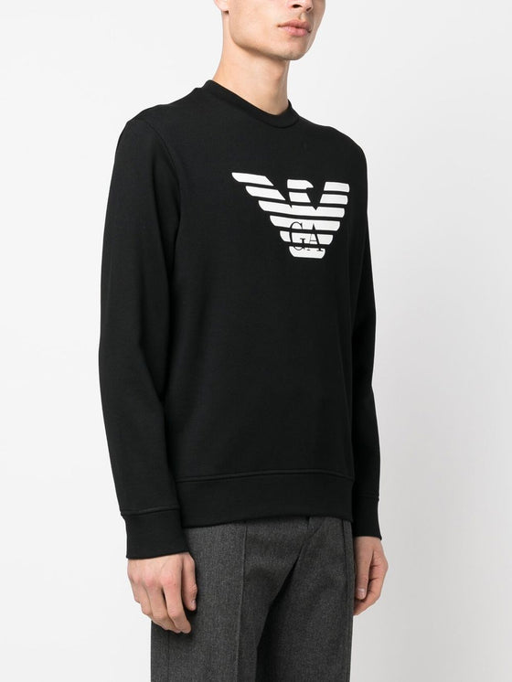 Emporio Armani Modal-blend sweatshirt with logo print