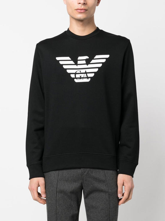 Emporio Armani Modal-blend sweatshirt with logo print