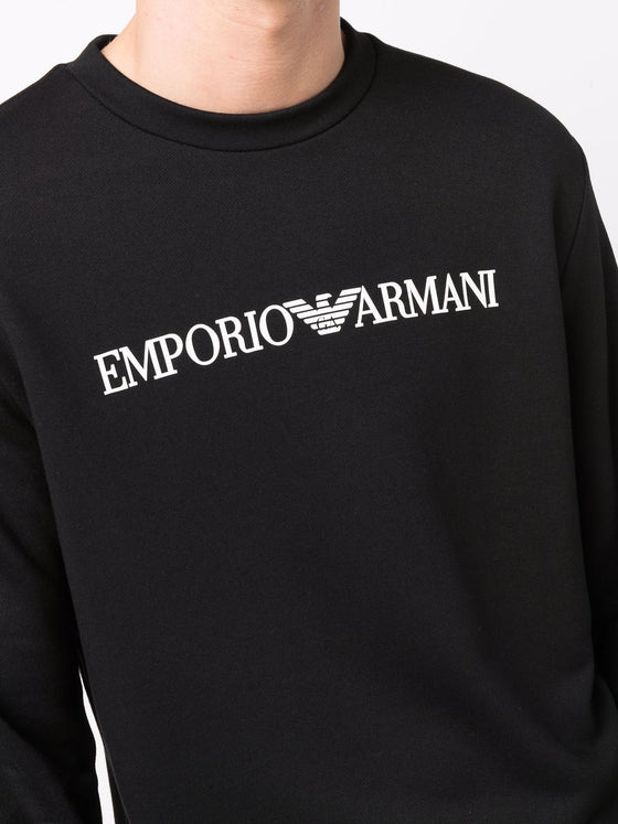 Emporio Armani Modal-blend sweatshirt with logo print