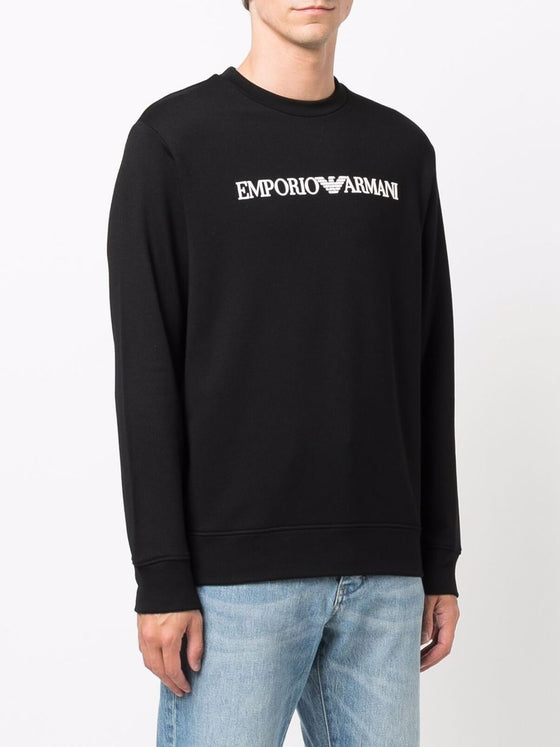 Emporio Armani Modal-blend sweatshirt with logo print