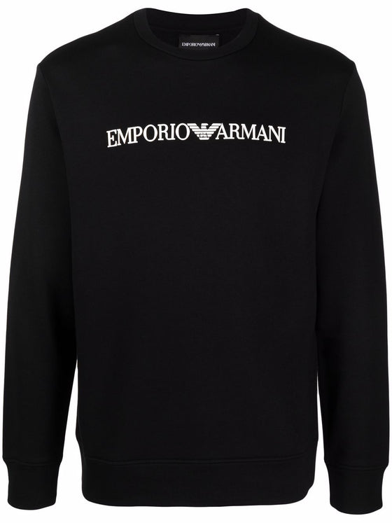 Emporio Armani Modal-blend sweatshirt with logo print