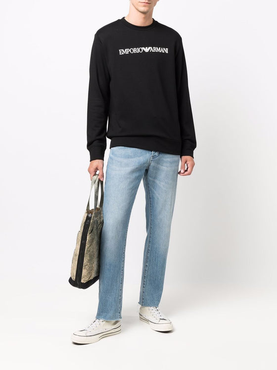 Emporio Armani Modal-blend sweatshirt with logo print