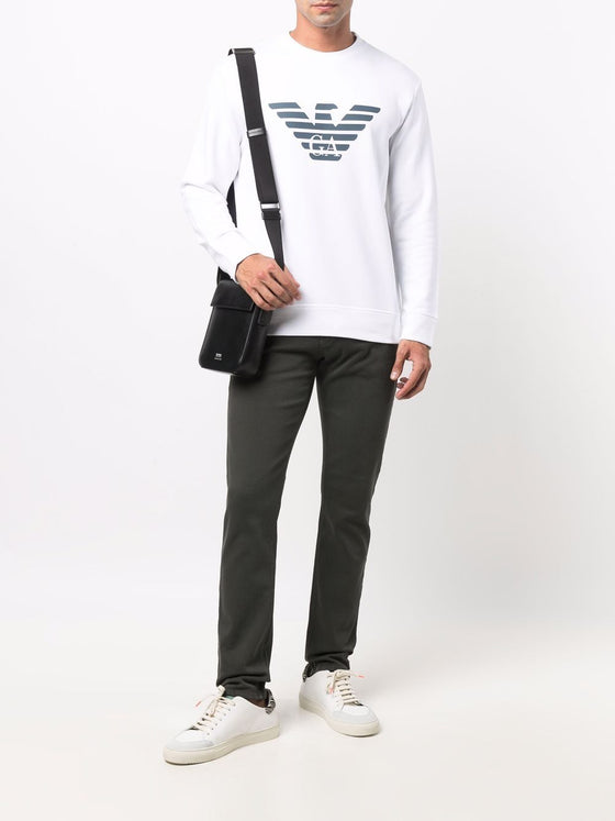 Emporio Armani Modal-blend sweatshirt with logo print