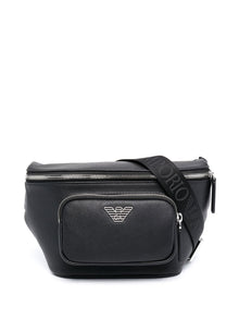  Emporio Armani leather logo-plaque belt bag