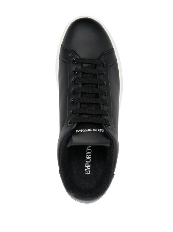 Emporio Armani logo print lace-up sneaker