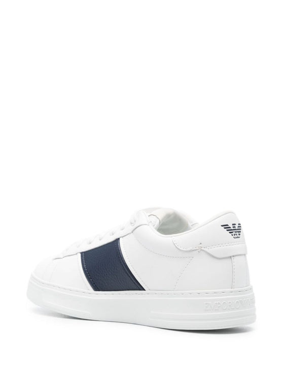 Emporio Armani Leather sneakers with logo detail