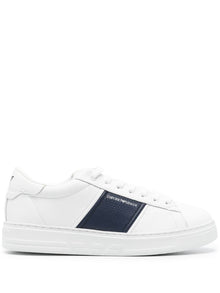  Emporio Armani Leather sneakers with logo detail