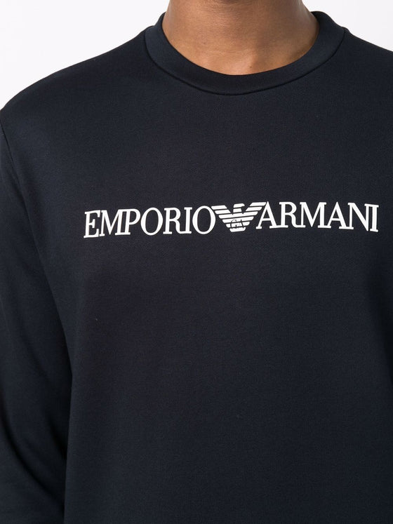 Emporio Armani Modal-blend sweatshirt with logo print