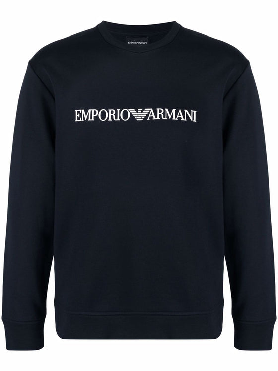 Emporio Armani Modal-blend sweatshirt with logo print