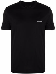  Emporio Armani ASV Lyocell blend jersey T-shirt with micro logo lettering