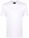 Emporio Armani White logo-patch short-sleeve T-shirt
