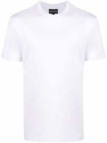  Emporio Armani White logo-patch short-sleeve T-shirt