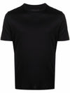 Emporio Armani Black logo-patch short-sleeve T-shirt