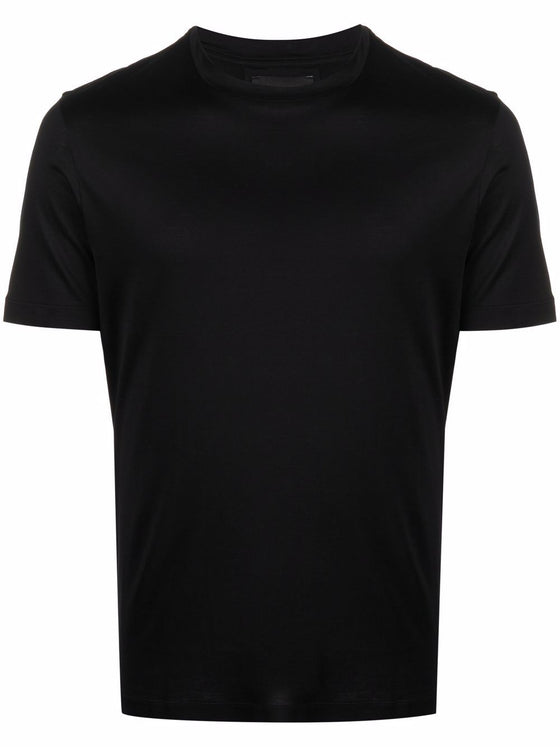 Emporio Armani Black logo-patch short-sleeve T-shirt
