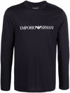 Emporio Armani logo print long sleeve T-shirt