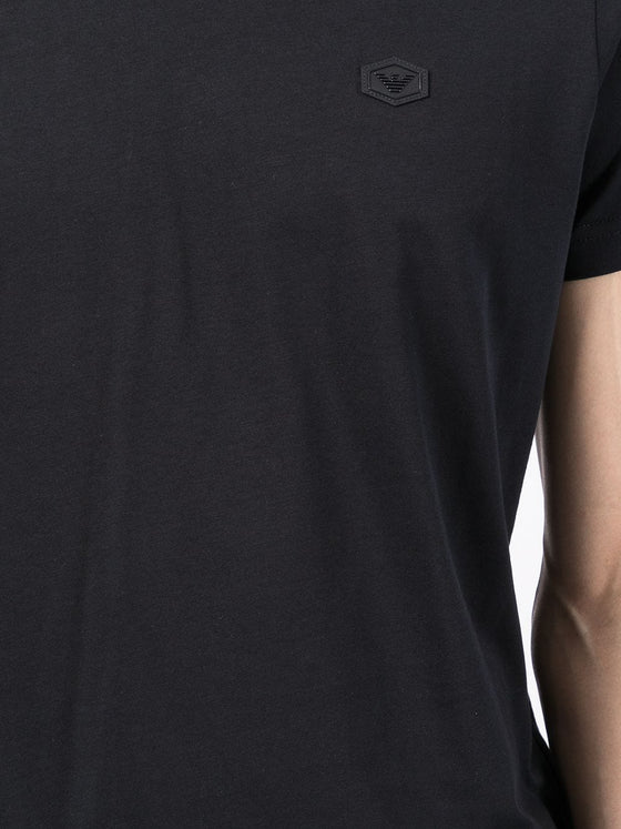 Emporio Armani logo patch short-sleeved T-shirt