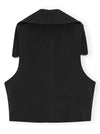 Ganni Sleeveless tank top with zip
