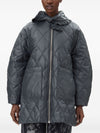 Ganni Shiny Quilt Midi Jacket