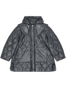  Ganni Shiny Quilt Midi Jacket