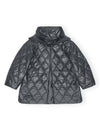 Ganni Shiny Quilt Midi Jacket
