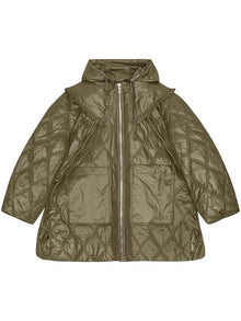  Ganni Shiny Quilt Midi Jacket