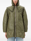 Ganni Shiny Quilt Midi Jacket