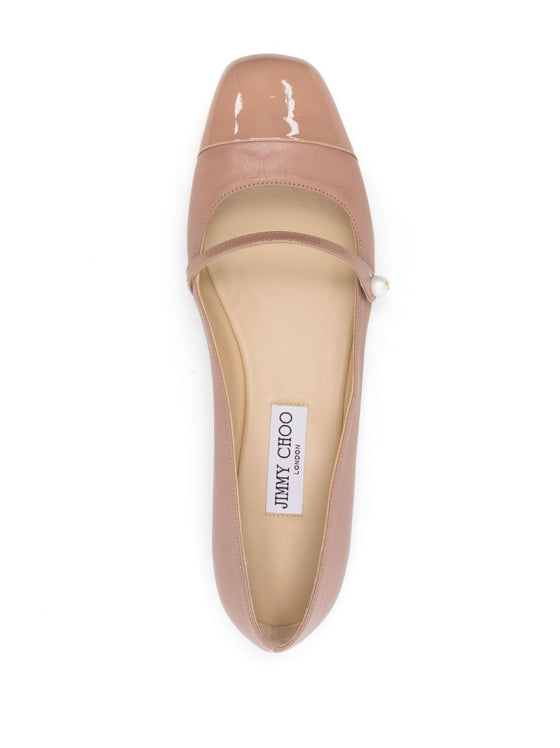 Jimmy Choo Elisa leather ballerina shoes