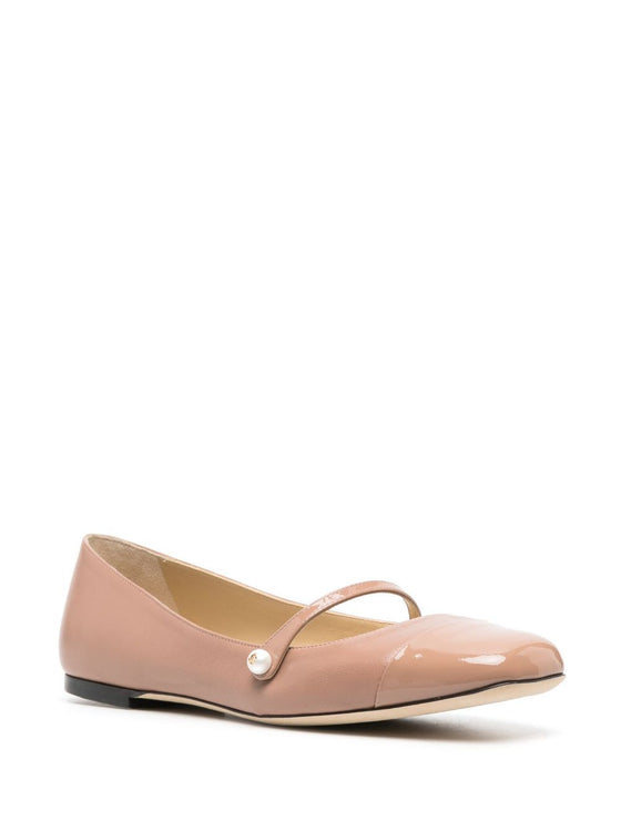 Jimmy Choo Elisa leather ballerina shoes