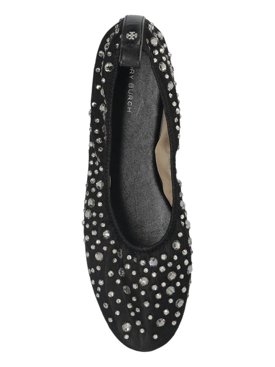 Tory Burch crystal embellished ballerina shoes