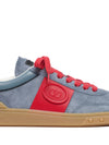 Valentino Garavani Upvillage Low Top Sneaker In Split Leather And Calfskin Nappa Leather