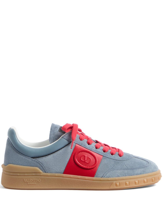 Valentino Garavani Upvillage Low Top Sneaker In Split Leather And Calfskin Nappa Leather