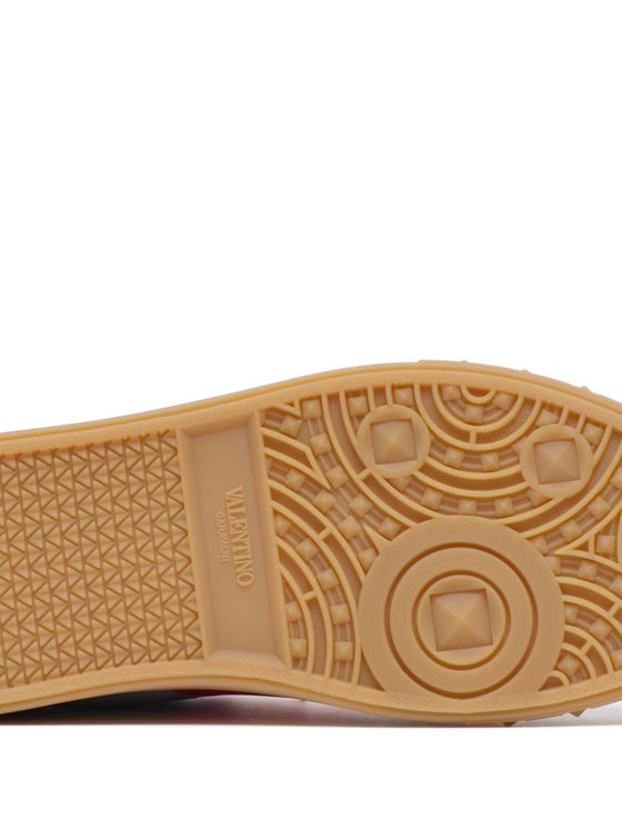 Valentino Garavani Upvillage Low Top Sneaker In Split Leather And Calfskin Nappa Leather