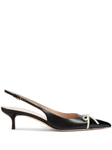  Valentino Garavani Bepointy 45mm Patent Leather and Kid Slingback Pumps