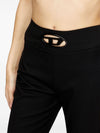 Diesel Oval D logo plaque high-waisted Wool blend trousers