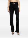 Diesel Oval D logo plaque high-waisted Wool blend trousers