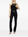Diesel Oval D logo plaque high-waisted Wool blend trousers