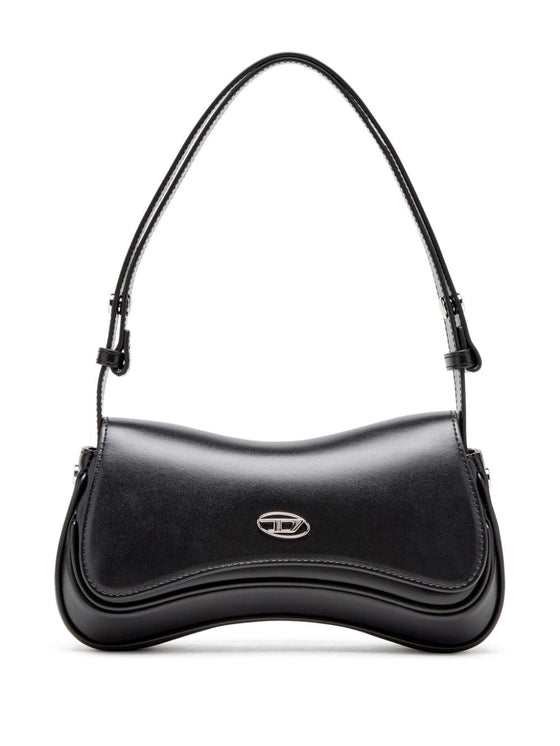 Diesel Play-Semi gloss leather shoulder bag