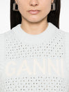 Ganni Openwork cotton vest