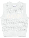 Ganni Openwork cotton vest